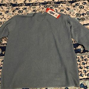 Bluish gray sweater